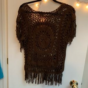Brown Crotchet Top
